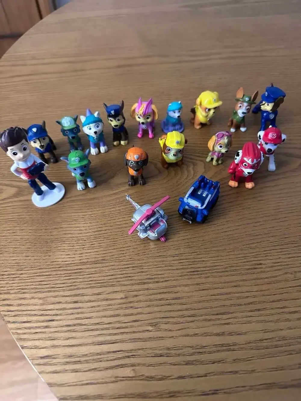 Paw Patrol Action Figure Lot with Ryder, Chase, Marshall, Skye, and Vehicles